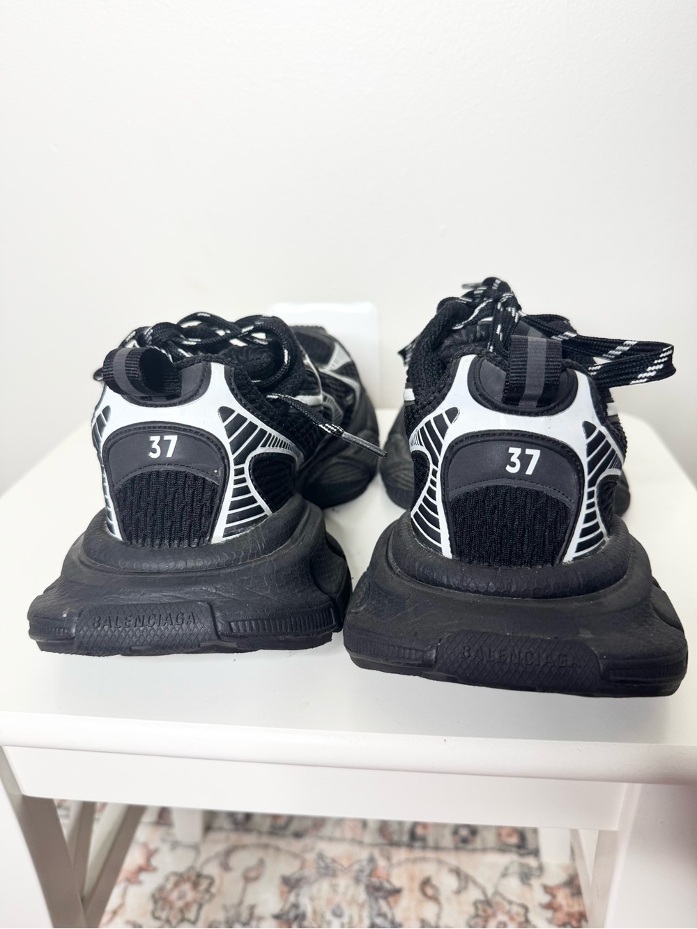 Balenciaga 3XL Sneaker Black/White Size 37 Unisex - Picture 5 of 12